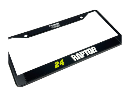 William Byron #24 Raptor Black License Plate Frame
