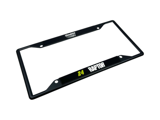 William Byron #24 Raptor Black License Plate Frame