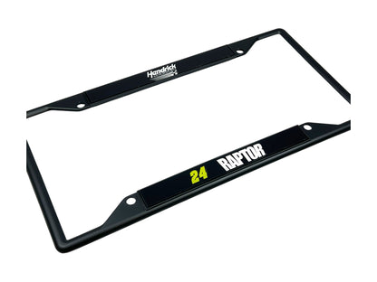 William Byron #24 Raptor Black License Plate Frame