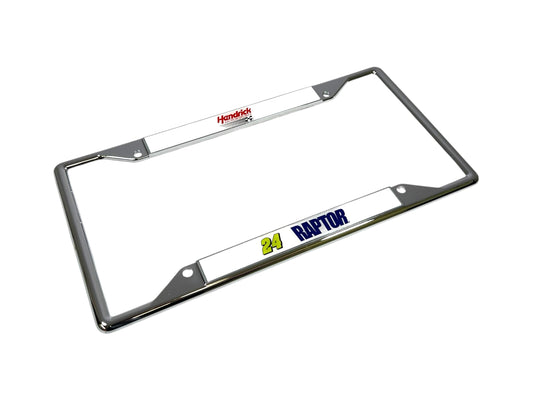 William Byron #24 Raptor Chrome License Plate Frame