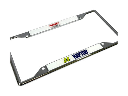William Byron #24 Raptor Chrome License Plate Frame