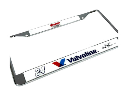 William Byron #24 Valvoline Chrome License Plate Frame