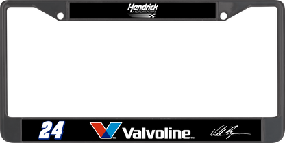 William Byron #24 Valvoline Black License Plate Frame