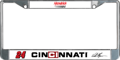 William Byron #24 Cincinnati Chrome License Plate Frame