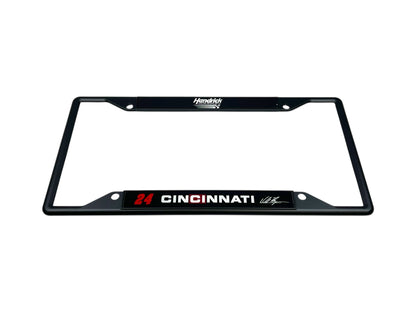 William Byron #24 Cincinnati Black License Plate Frame