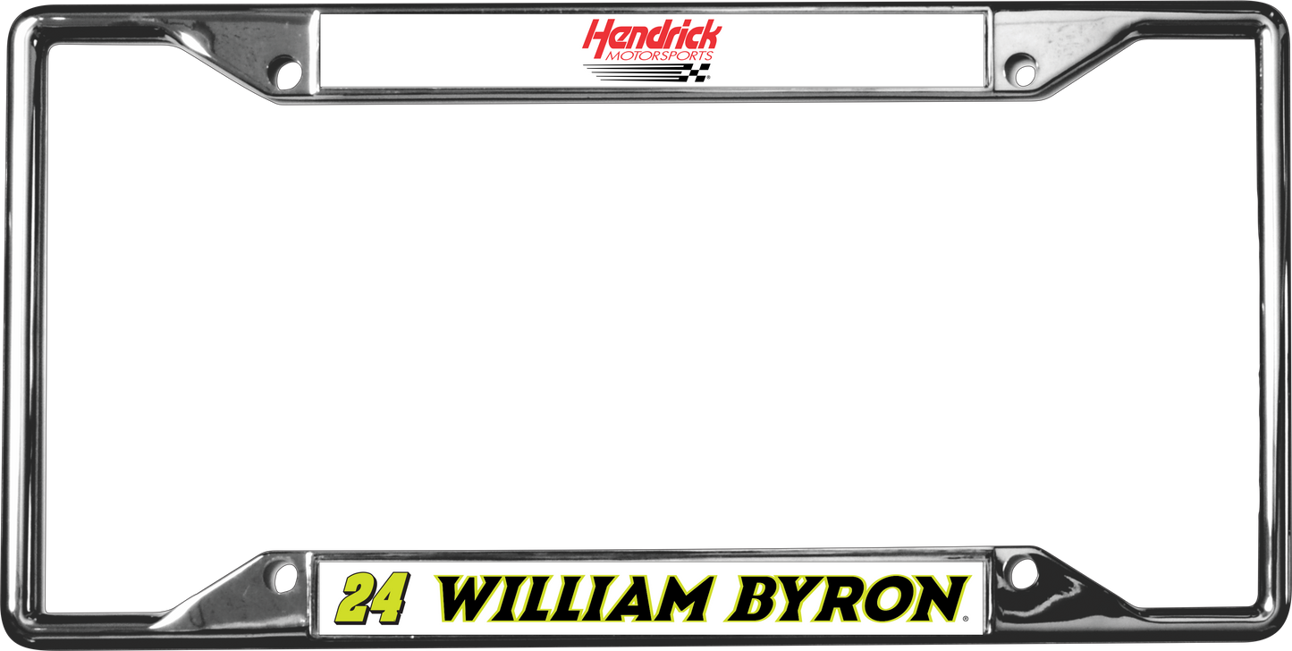 William Byron #24 Raptor Chrome License Plate Frame