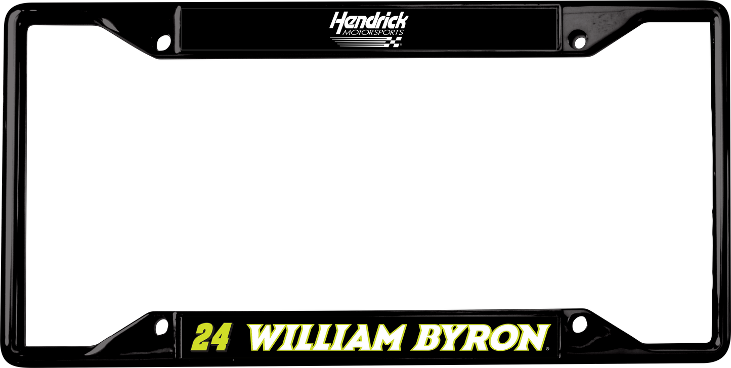 William Byron #24 Raptor Black License Plate Frame