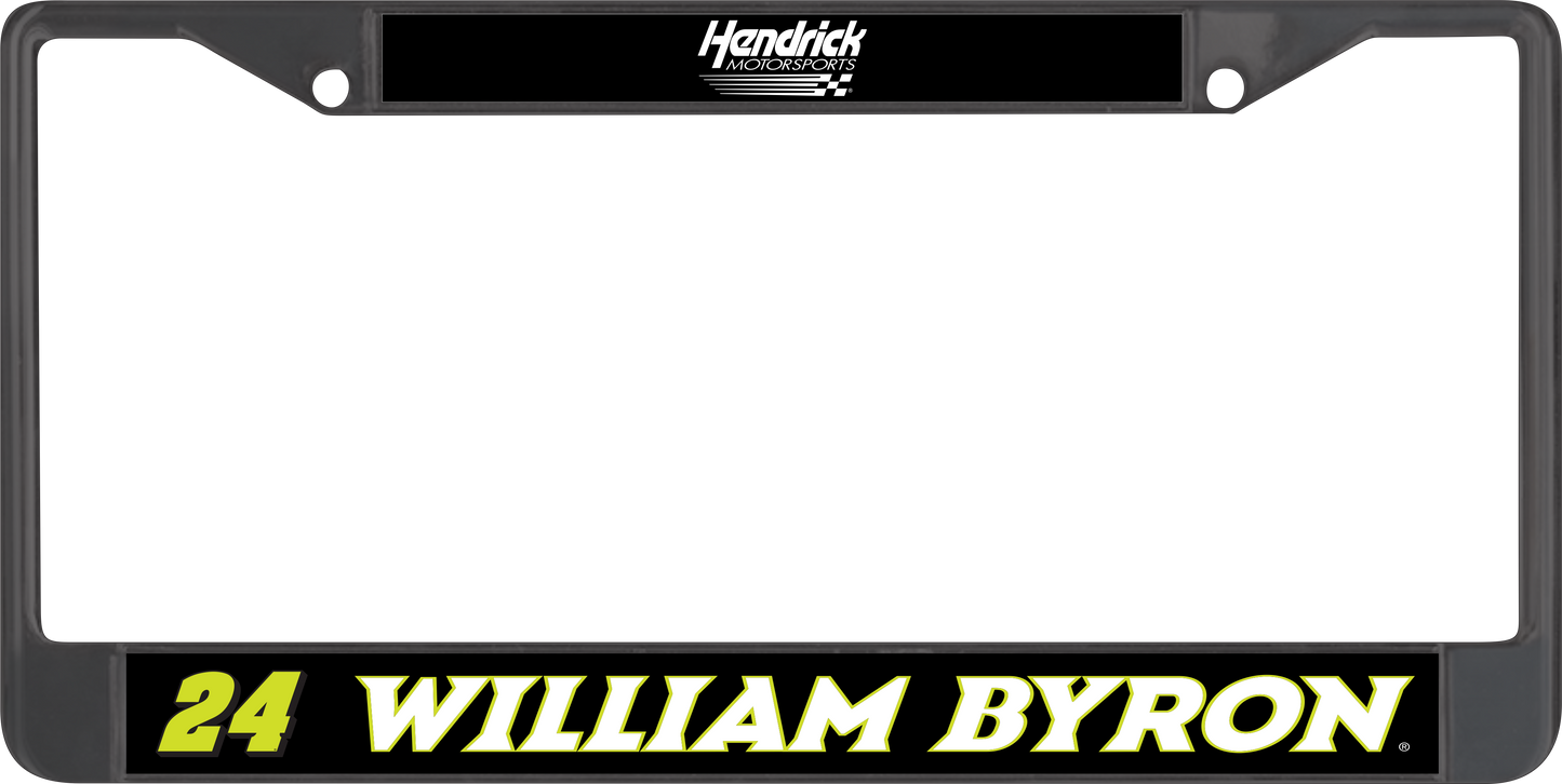 William Byron #24 Raptor Black License Plate Frame