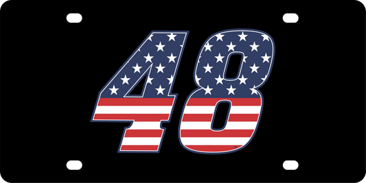 Alex Bowman #48 Patriotic Acrylic License Plate