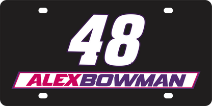 Alex Bowman #48 Ally Name Rail Acrylic License Plate