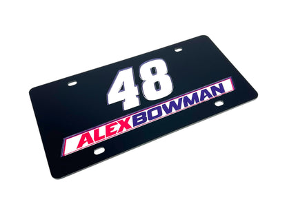 Alex Bowman #48 Ally Name Rail Acrylic License Plate