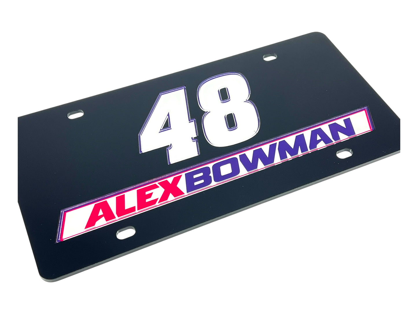 Alex Bowman #48 Ally Name Rail Acrylic License Plate