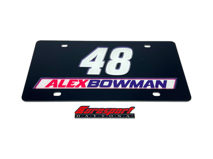 Alex Bowman #48 Ally Name Rail Acrylic License Plate
