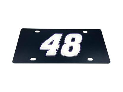 Alex Bowman #48 Ally Carbon Steel License Plate