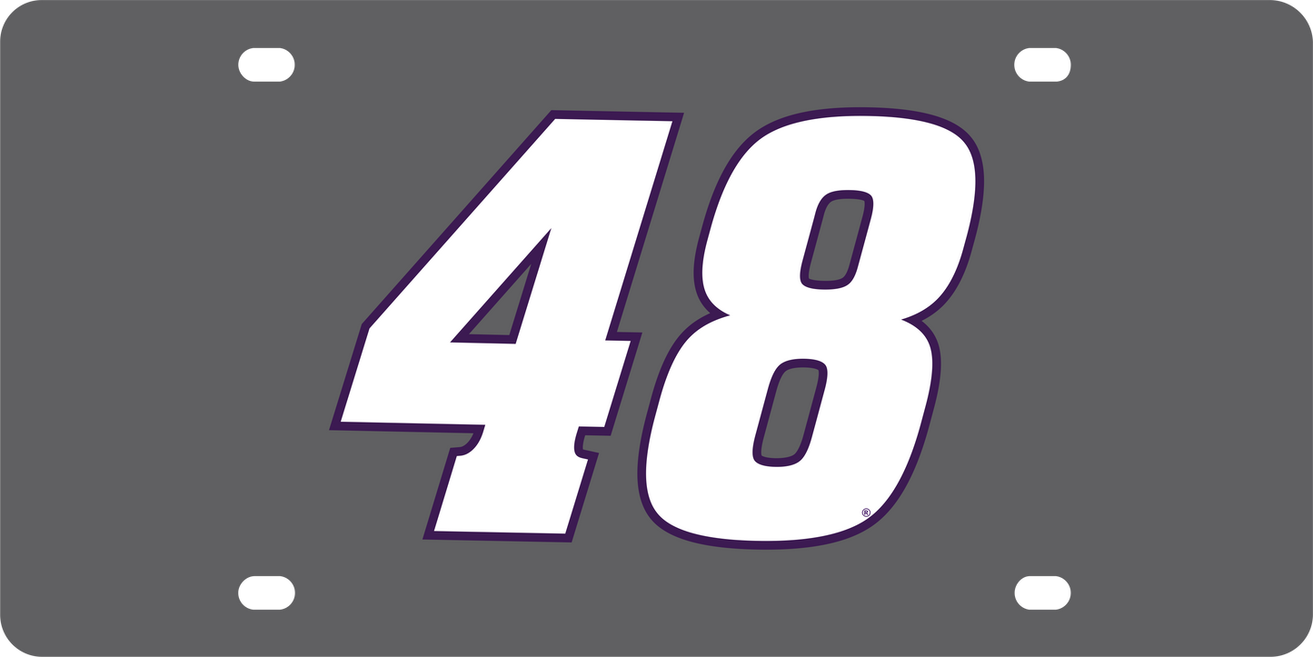Alex Bowman #48 Ally Carbon Steel License Plate
