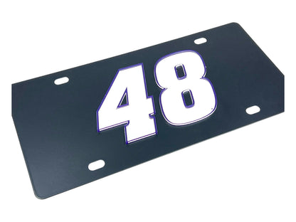 Alex Bowman #48 Ally Carbon Steel License Plate