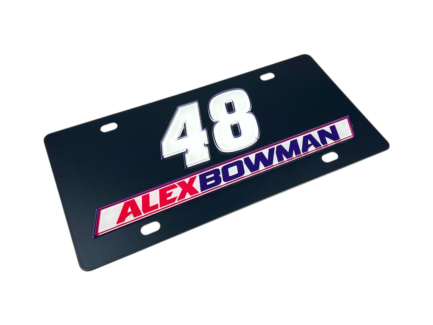 Alex Bowman #48 Ally Name Rail Carbon Steel License Plate