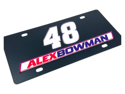 Alex Bowman #48 Ally Name Rail Carbon Steel License Plate
