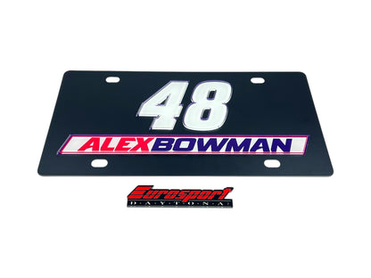 Alex Bowman #48 Ally Name Rail Carbon Steel License Plate