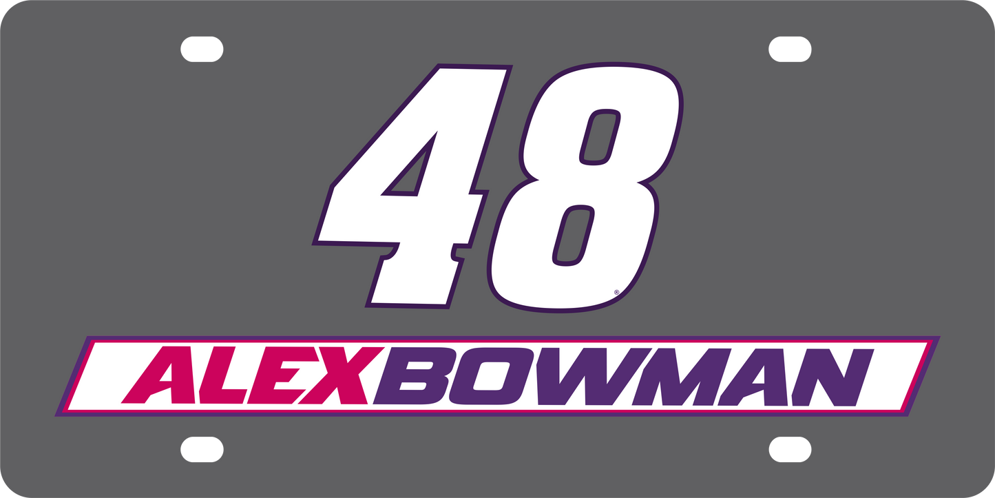 Alex Bowman #48 Ally Name Rail Carbon Steel License Plate