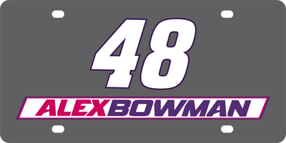 Alex Bowman #48 Ally Name Rail Carbon Steel License Plate