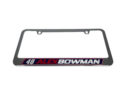 Alex Bowman #48 Ally Name Rail Chrome License Plate Frame
