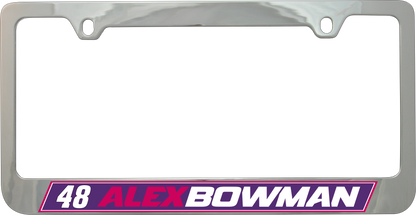 Alex Bowman #48 Ally Name Rail Chrome License Plate Frame