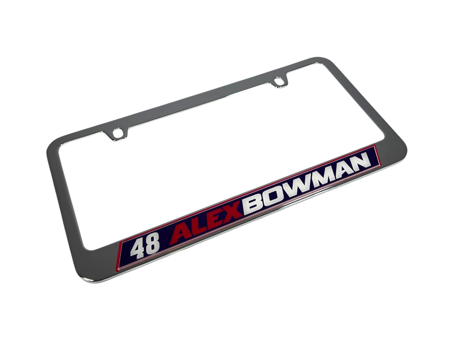 Alex Bowman #48 Ally Name Rail Chrome License Plate Frame