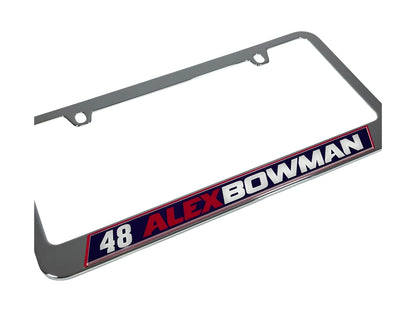 Alex Bowman #48 Ally Name Rail Chrome License Plate Frame