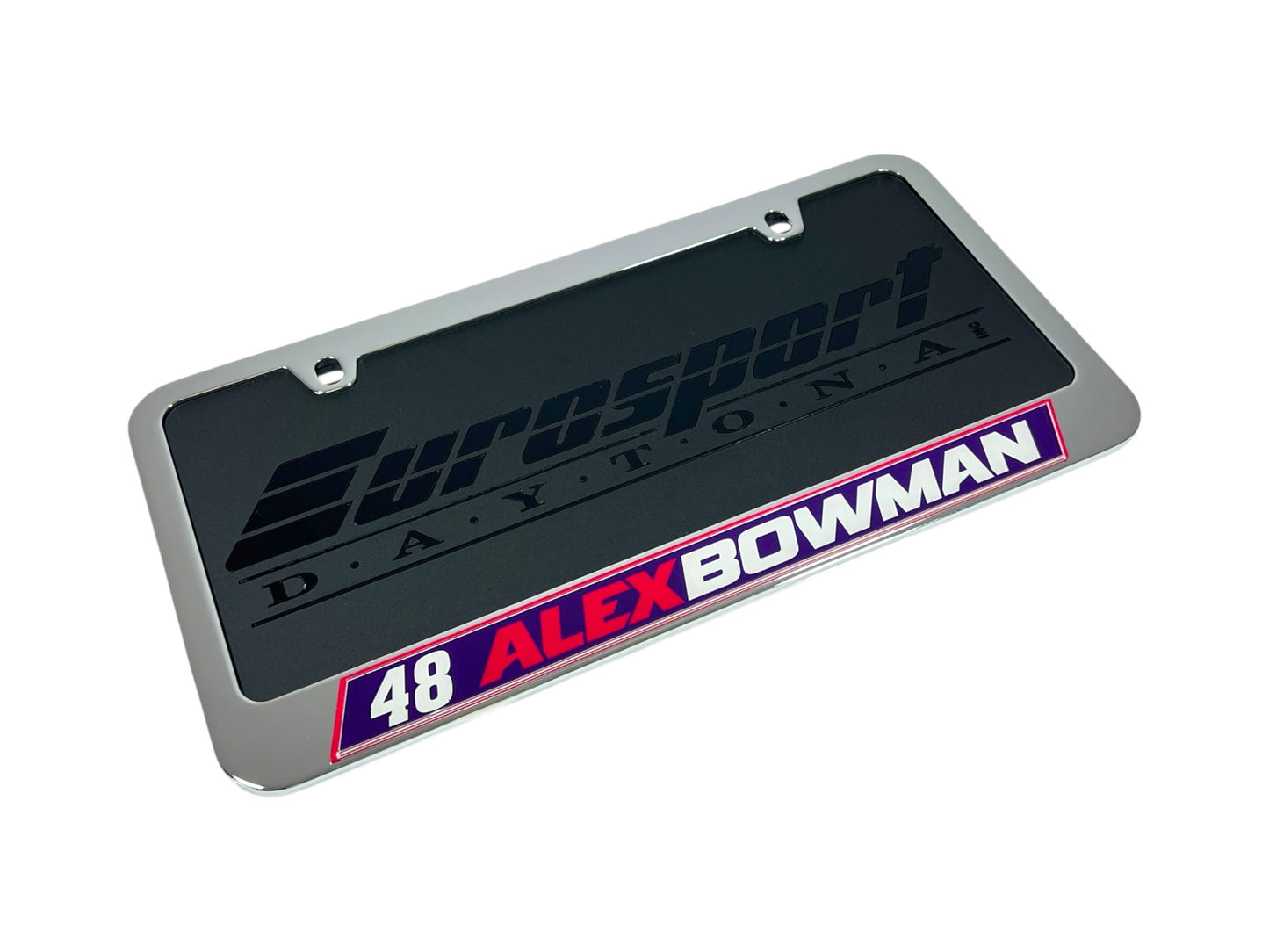 Alex Bowman #48 Ally Name Rail Chrome License Plate Frame