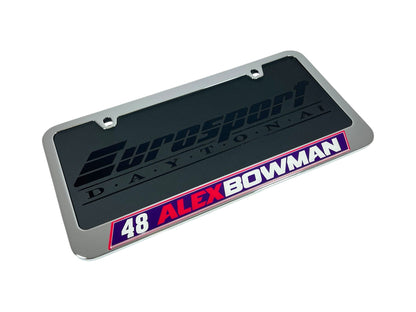 Alex Bowman #48 Ally Name Rail Chrome License Plate Frame