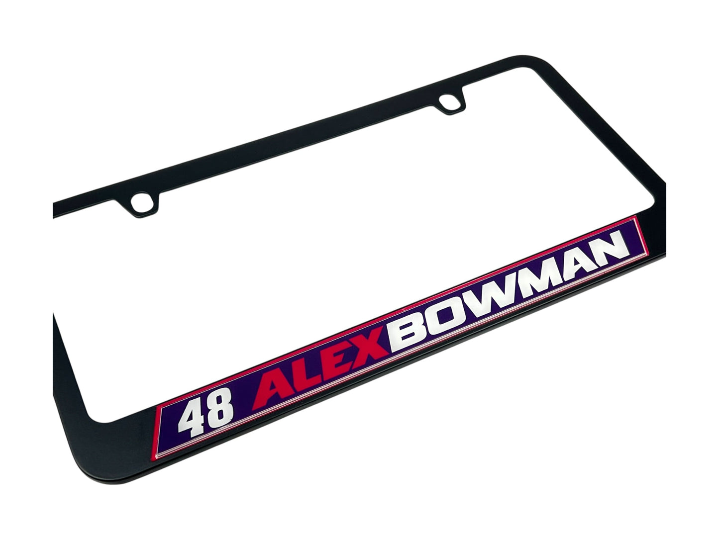 Alex Bowman #48 Ally Name Rail Black License Plate Frame