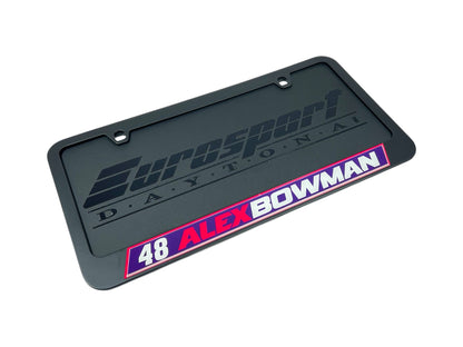Alex Bowman #48 Ally Name Rail Black License Plate Frame