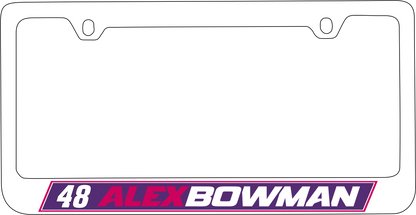 Alex Bowman #48 Ally Name Rail White License Plate Frame