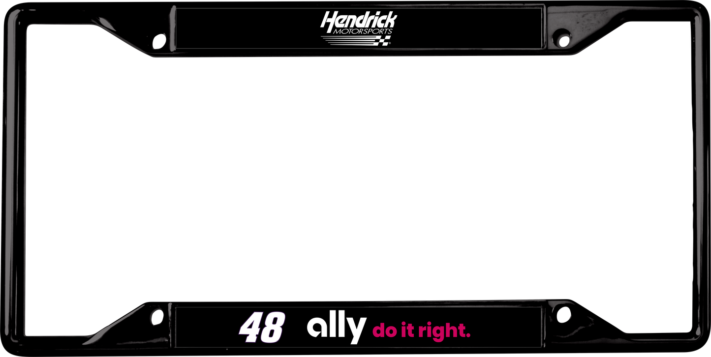 Alex Bowman #48 Ally Black License Plate Frame