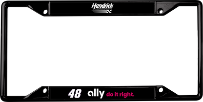 Alex Bowman #48 Ally Black License Plate Frame