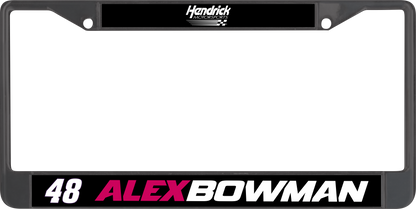 Alex Bowman #48 Ally Name Rail Black License Plate Frame