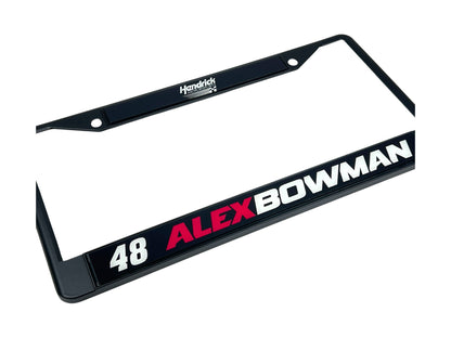 Alex Bowman #48 Ally Name Rail Black License Plate Frame