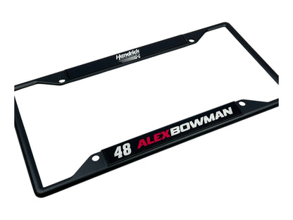 Alex Bowman #48 Ally Name Rail Black License Plate Frame