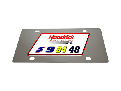 Hendrick Motorsports Team Numbers Stainless Steel License Plate