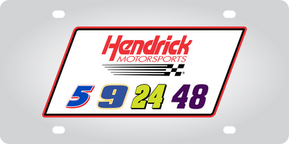 Hendrick Motorsports Team Numbers Stainless Steel License Plate