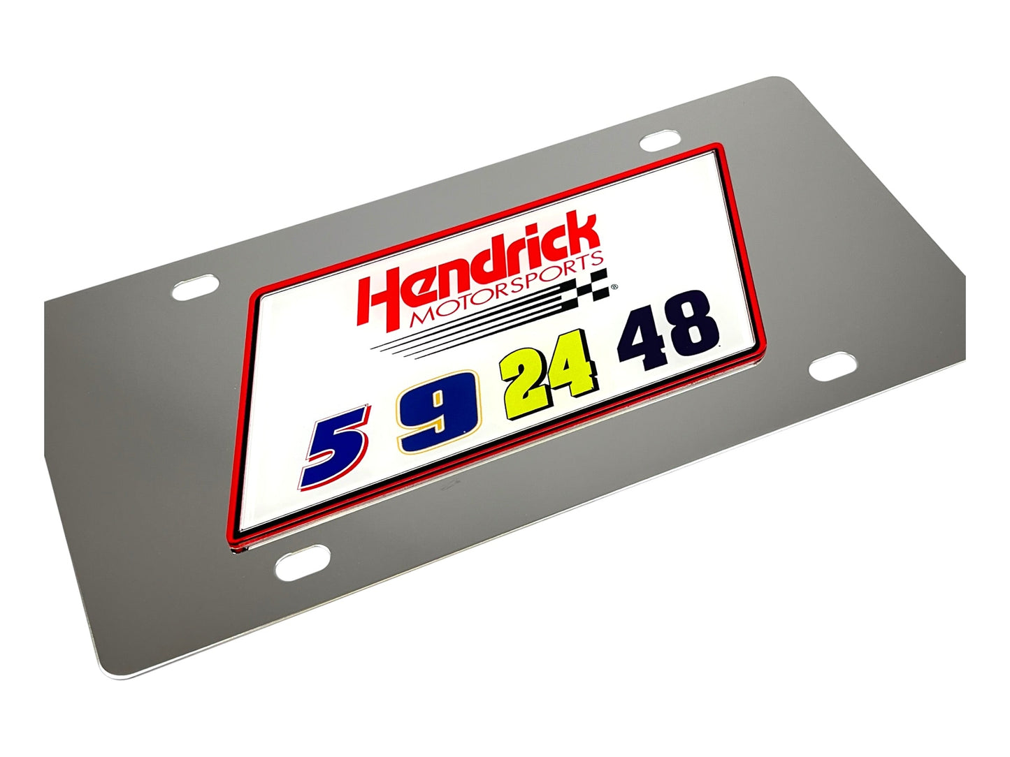 Hendrick Motorsports Team Numbers Stainless Steel License Plate