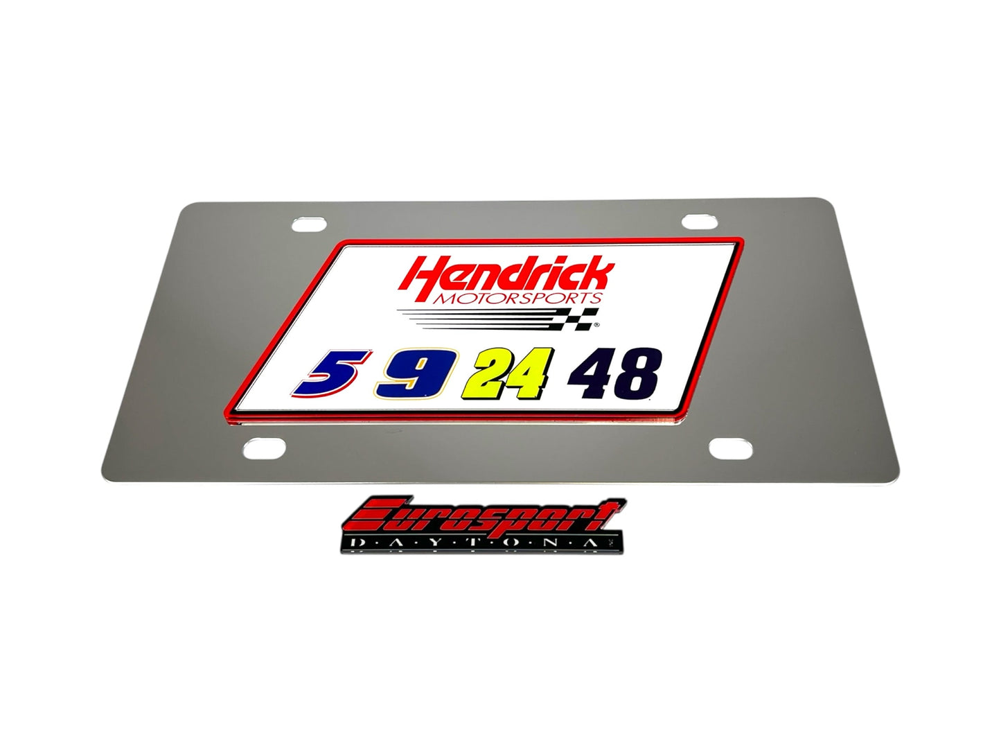 Hendrick Motorsports Team Numbers Stainless Steel License Plate