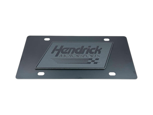 Hendrick Motorsports Blacked Out Carbon Steel License Plate