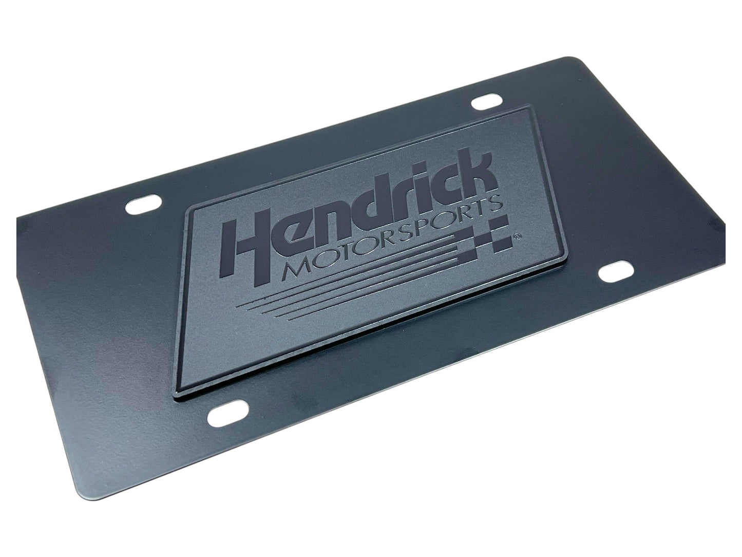 Hendrick Motorsports Blacked Out Carbon Steel License Plate