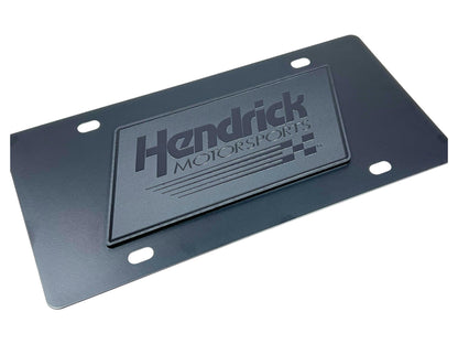 Hendrick Motorsports Blacked Out Carbon Steel License Plate