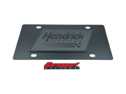 Hendrick Motorsports Blacked Out Carbon Steel License Plate