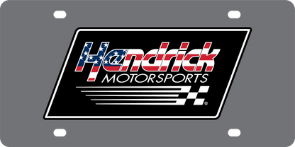 Hendrick Motorsports American Flag Carbon Steel License Plate