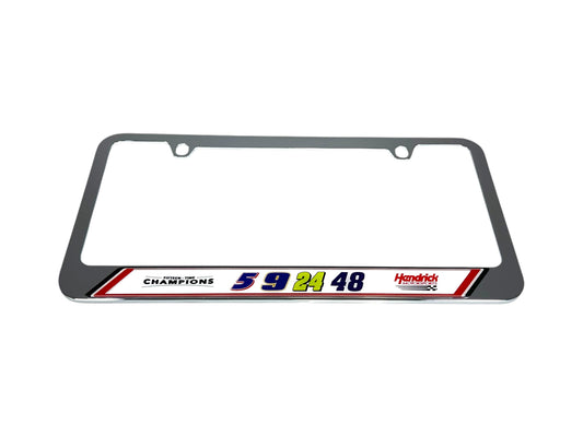 Hendrick Motorsports Team Numbers Chrome License Plate Frame