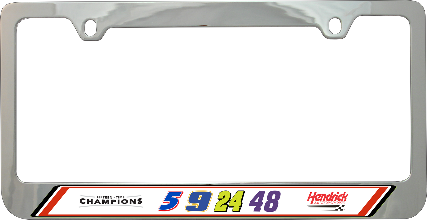 Hendrick Motorsports Team Numbers Chrome License Plate Frame